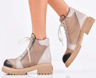 Дамски боти естествен набук бежови EOBUVKIBG