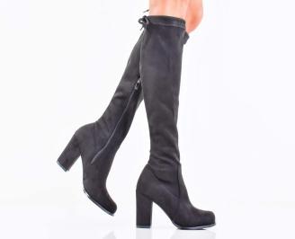 Дамски елегантни ботуши черни EOBUVKIBG