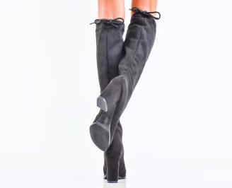 Дамски елегантни ботуши черни EOBUVKIBG