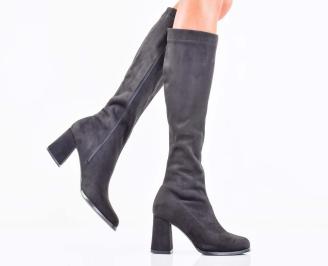 Дамски елегантни ботуши черни EOBUVKIBG