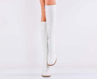 Дамски елегантни ботуши бели EOBUVKIBG
