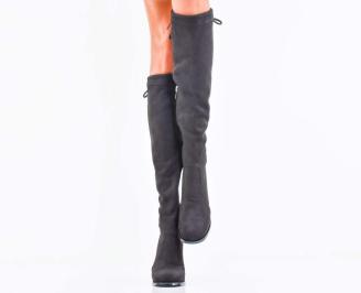 Дамски елегантни ботуши черни EOBUVKIBG