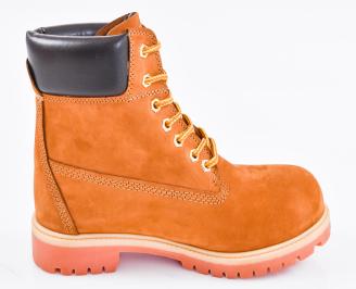 Мъжки боти естествен набук кафяви EOBUVKIBG