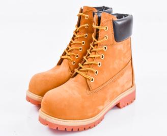 Мъжки боти естествен набук кафяви EOBUVKIBG