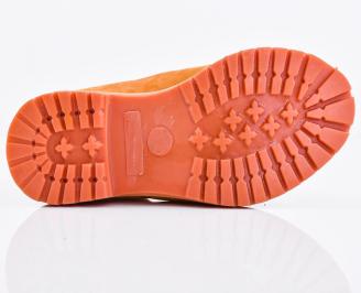 Мъжки боти естествен набук кафяви EOBUVKIBG