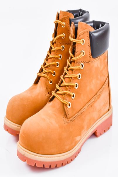 Мъжки боти естествен набук кафяви EOBUVKIBG