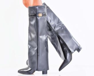 Дамски елегантни ботуши черни EOBUVKIBG