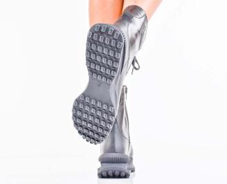 Дамски боти естествена кожа черни EOBUVKIBG