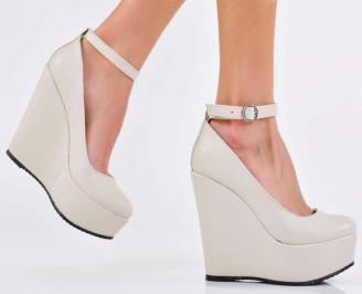 Дамски обувки на платформа бежови EOBUVKIBG