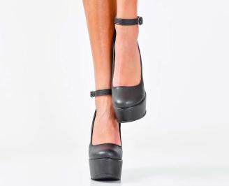 Дамски обувки на платформа черни EOBUVKIBG