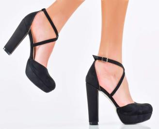 Дамски елегантни сандали черни  EOBUVKIBG