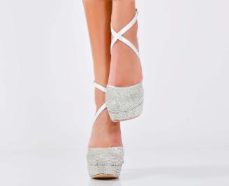 Дамски елегантни сандали сребристи  EOBUVKIBG