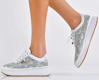 Дамски обувки  естествена кожа бели EOBUVKIBG