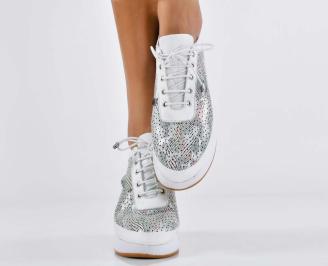 Дамски обувки  естествена кожа бели EOBUVKIBG