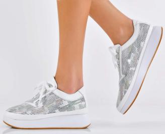 Дамски обувки  естествена кожа бели EOBUVKIBG