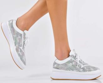 Дамски обувки  естествена кожа бели EOBUVKIBG