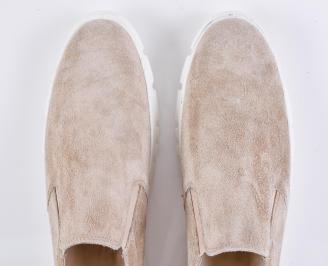 Мъжки  мокасини  сини естествен  велур EOBUVKIBG