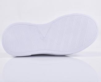 Мъжки кецове естествена кожа бели EOBUVKIBG