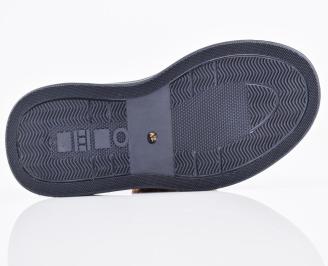 Мъжки кецове естествена кожа черни EOBUVKIBG