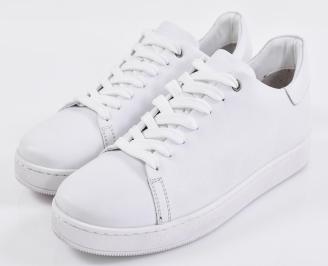 Мъжки кецове естествена кожа бели EOBUVKIBG