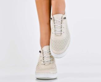 Дамски обувки  естествена кожа бежови EOBUVKIBG