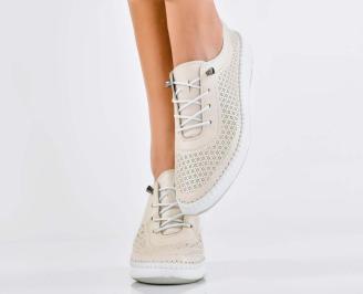 Дамски обувки  естествена кожа бежови EOBUVKIBG