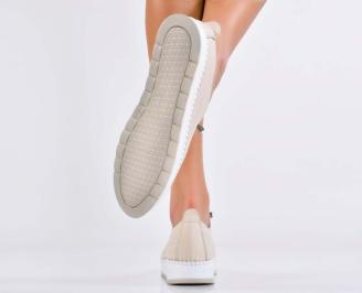 Дамски обувки  естествена кожа бежови EOBUVKIBG