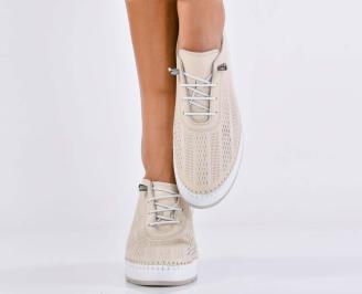 Дамски обувки  естествена кожа бежови EOBUVKIBG