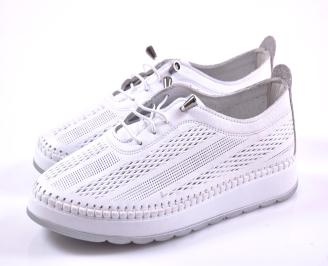 Дамски обувки  естествена кожа бели EOBUVKIBG