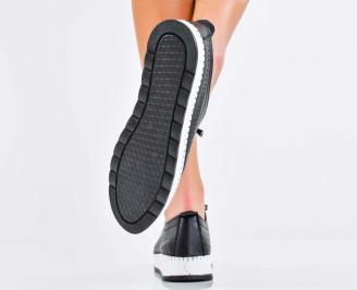 Дамски обувки  естествена кожа черни EOBUVKIBG