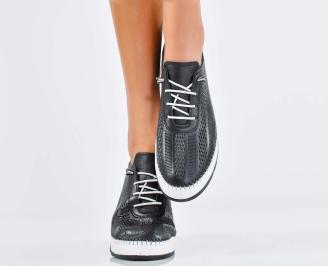 Дамски обувки  естествена кожа черни EOBUVKIBG