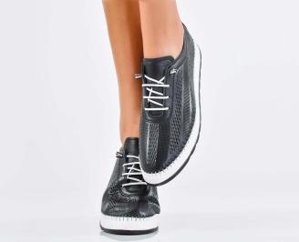 Дамски обувки  естествена кожа черни EOBUVKIBG