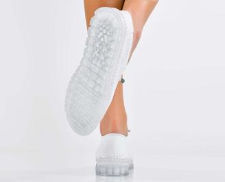 Дамски обувки  естествена кожа бели EOBUVKIBG