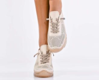 Дамски обувки  естествена кожа бежови EOBUVKIBG