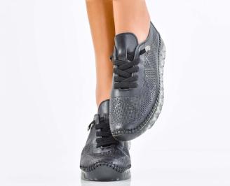 Дамски обувки  естествена кожа черни EOBUVKIBG