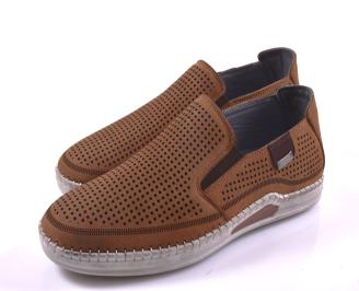 Мъжки  мокасини кафяви естествен  набук EOBUVKIBG