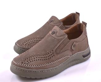 Мъжки  мокасини кафяви естествен  набук EOBUVKIBG