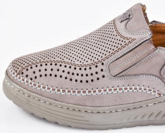 Мъжки  мокасини зелени естествен  набук EOBUVKIBG