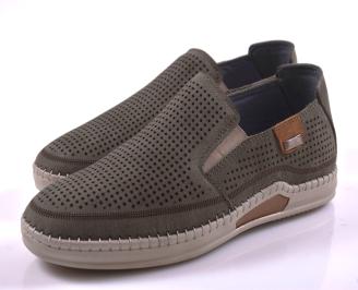 Мъжки  мокасини зелени естествен набук EOBUVKIBG