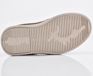 Мъжки  мокасини зелени естествен набук EOBUVKIBG