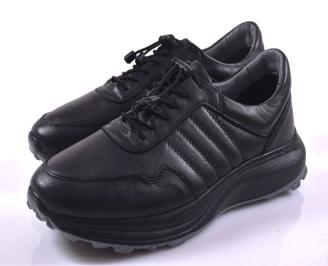 Мъжки кецове естествена кожа черни EOBUVKIBG