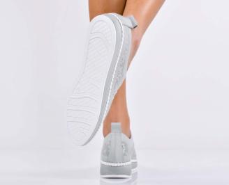 Дамски обувки  естествена кожа сиви EOBUVKIBG