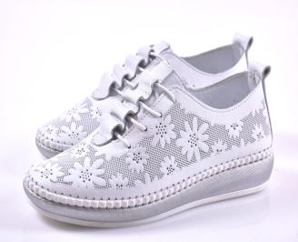 Дамски обувки  естествена кожа бели EOBUVKIBG