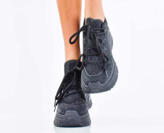 Дамски сникърси черни EOBUVKIBG