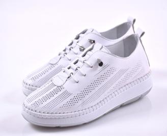 Дамски обувки  естествена кожа бели EOBUVKIBG