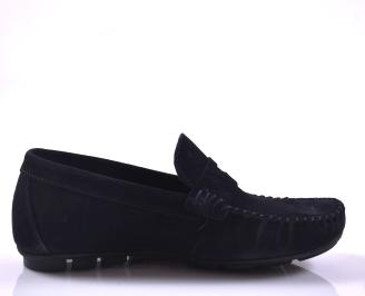 Мъжки  мокасини естествен  набук сини EOBUVKIBG