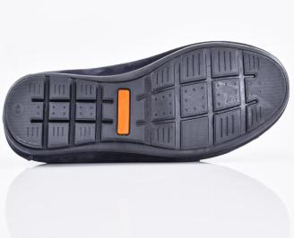 Мъжки  мокасини естествен  набук сини EOBUVKIBG