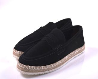 Мъжки  мокасини естествен  набук черни EOBUVKIBG