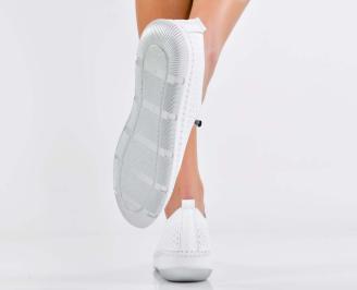 Дамски обувки  естествена кожа бели EOBUVKIBG