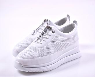 Дамски обувки  естествена кожа бели EOBUVKIBG